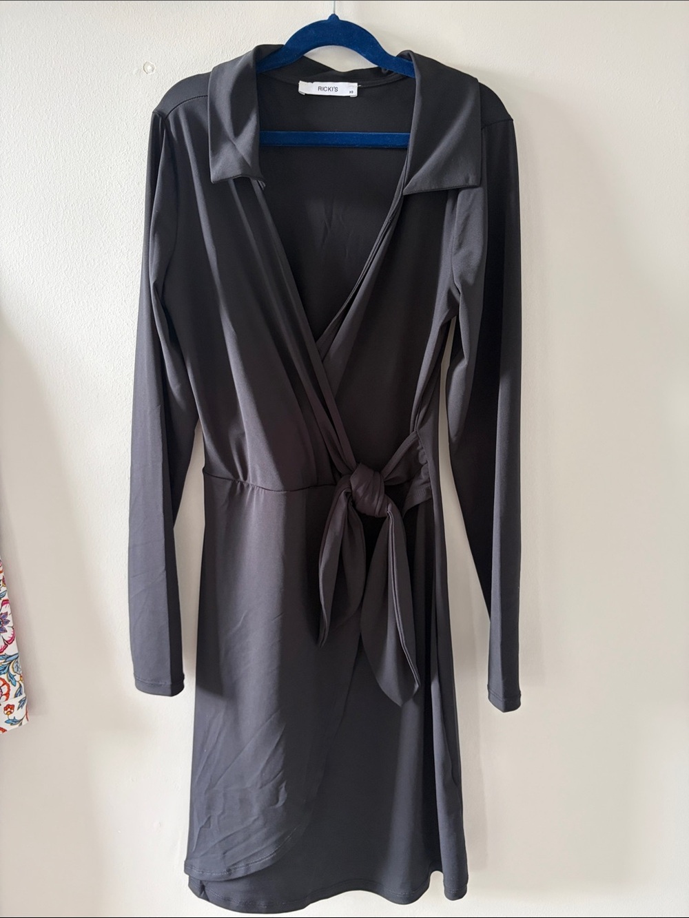 Ricki's Charcoal Gray Wrap Dress with Tie Waist